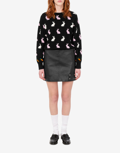 Pullover in lana extrafine intarsiato