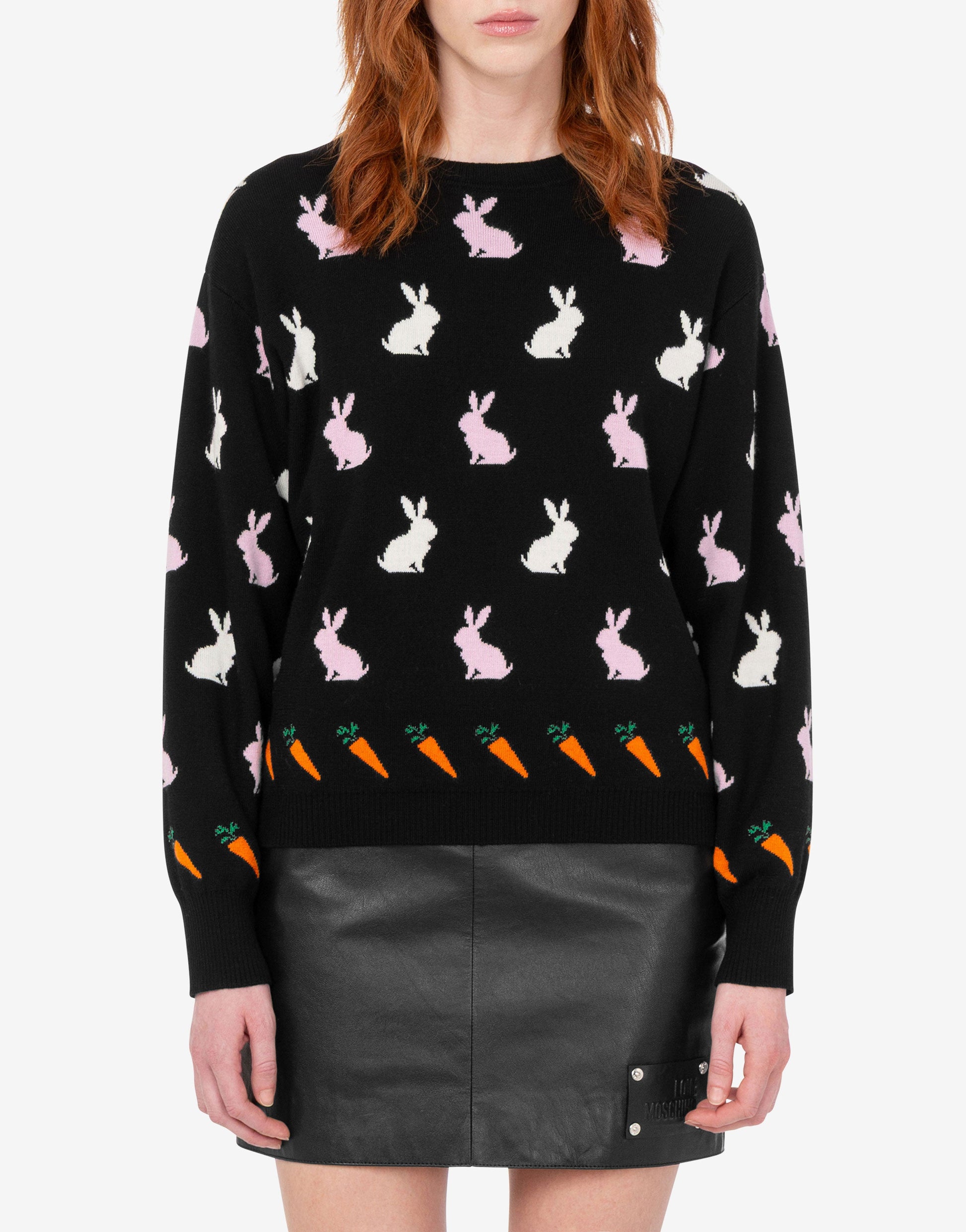 Pullover in lana extrafine intarsiato