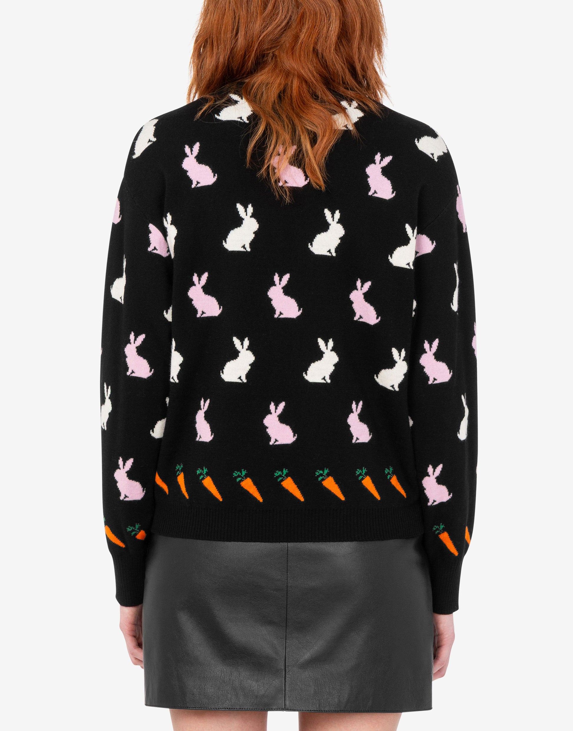 Pullover in lana extrafine intarsiato
