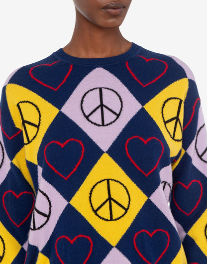 Pullover in lana intarsiato