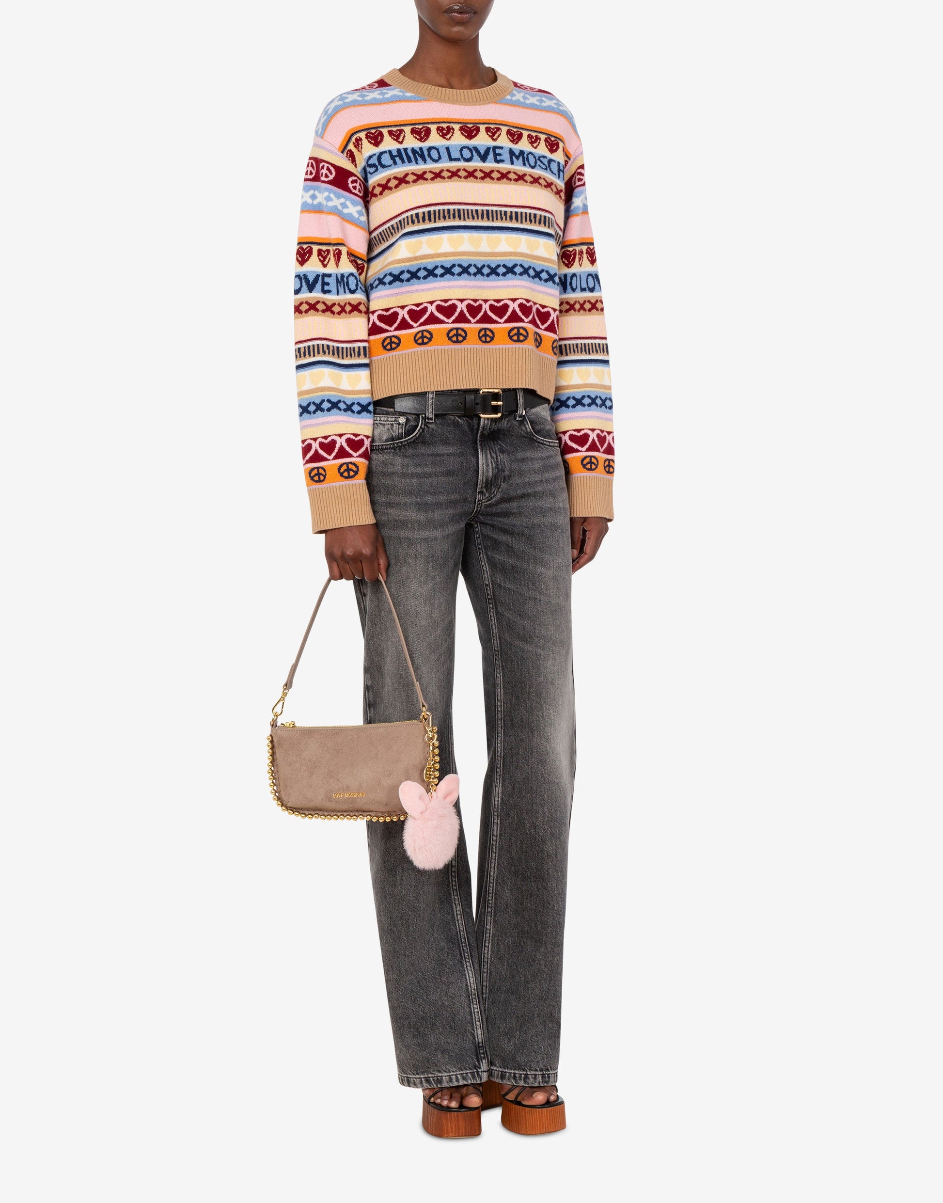 Pullover in lana intarsiato