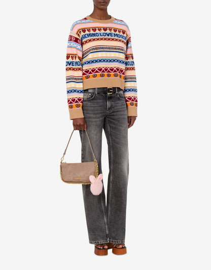 Pullover in lana intarsiato