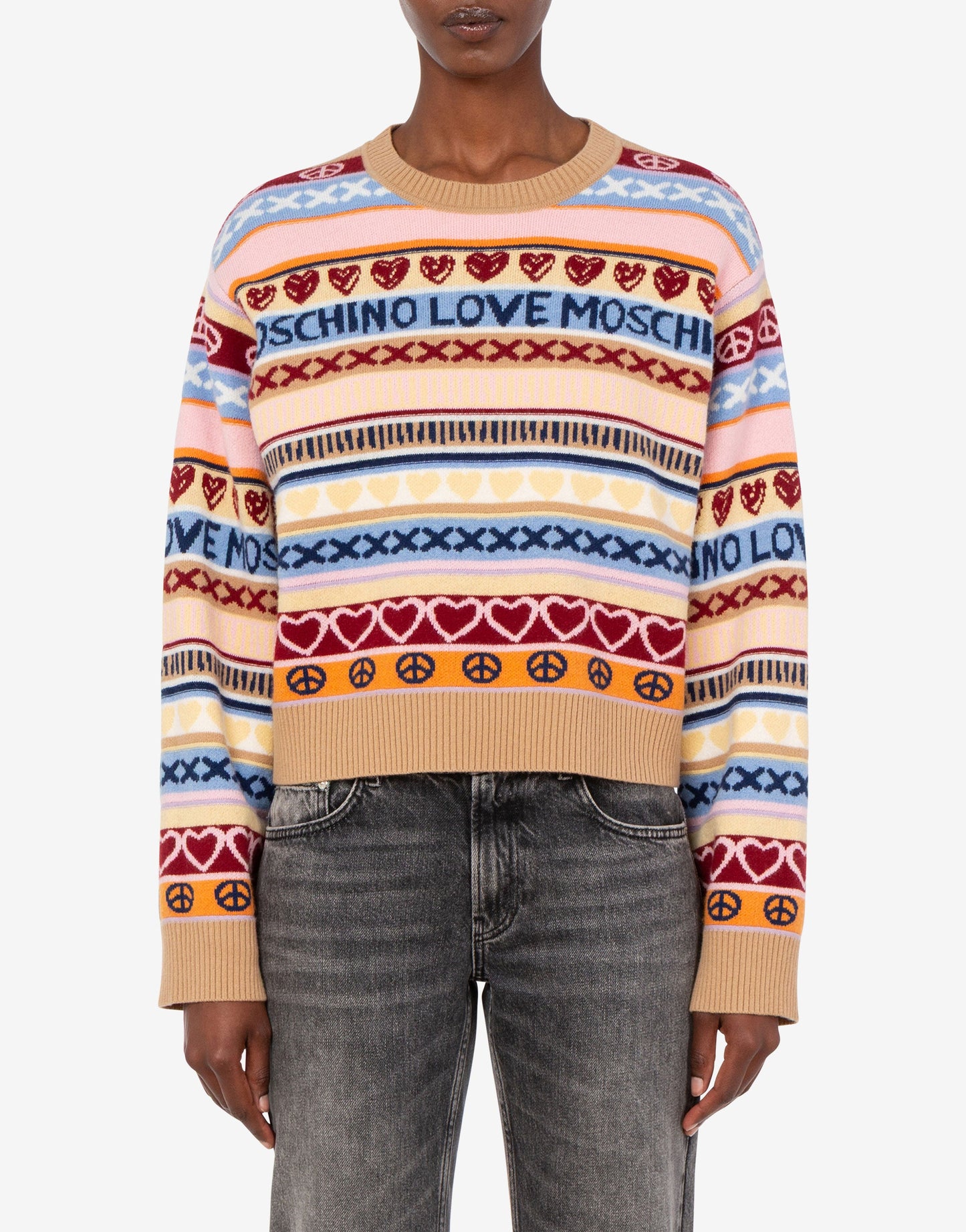 Pullover in lana intarsiato