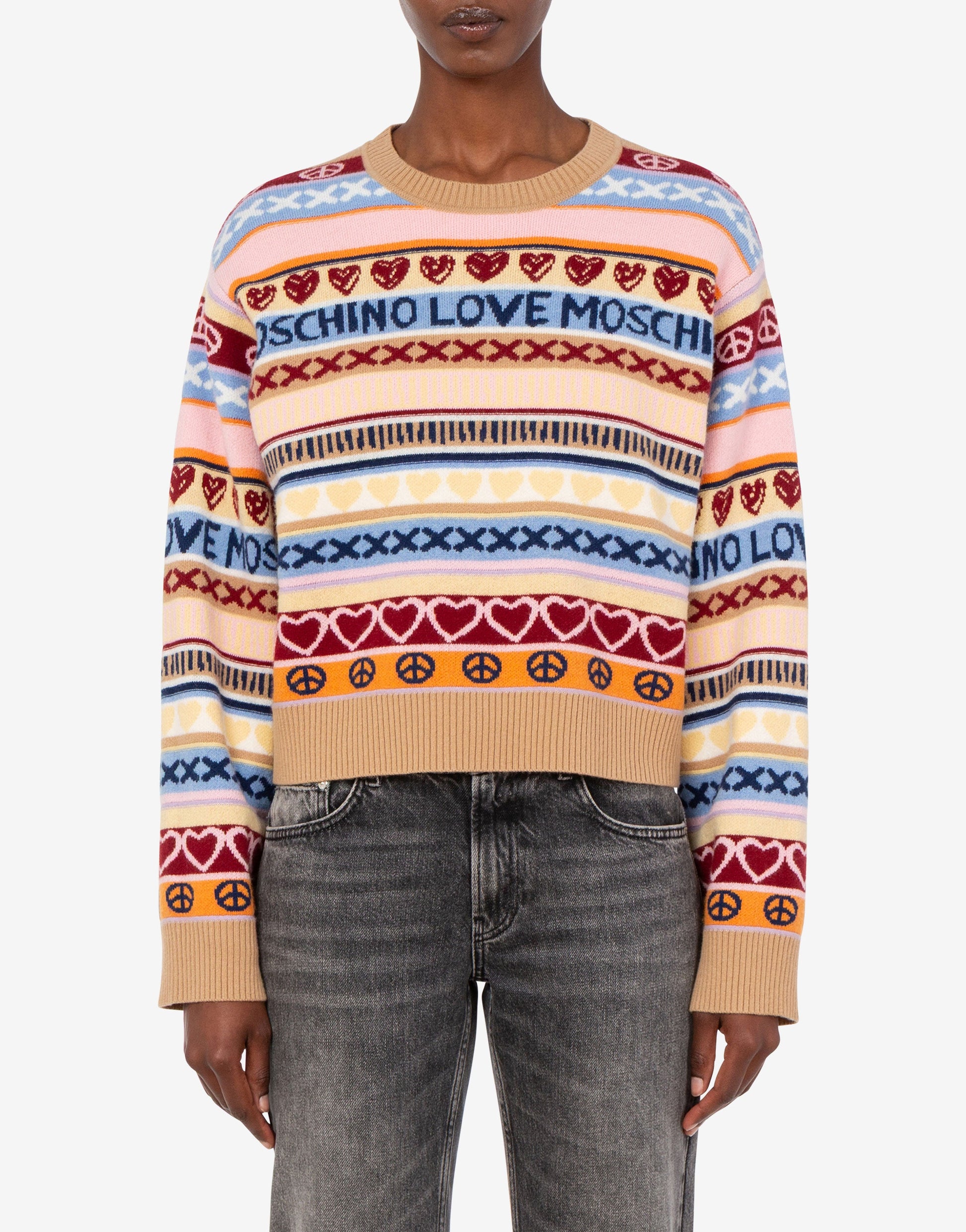 Pullover in lana intarsiato