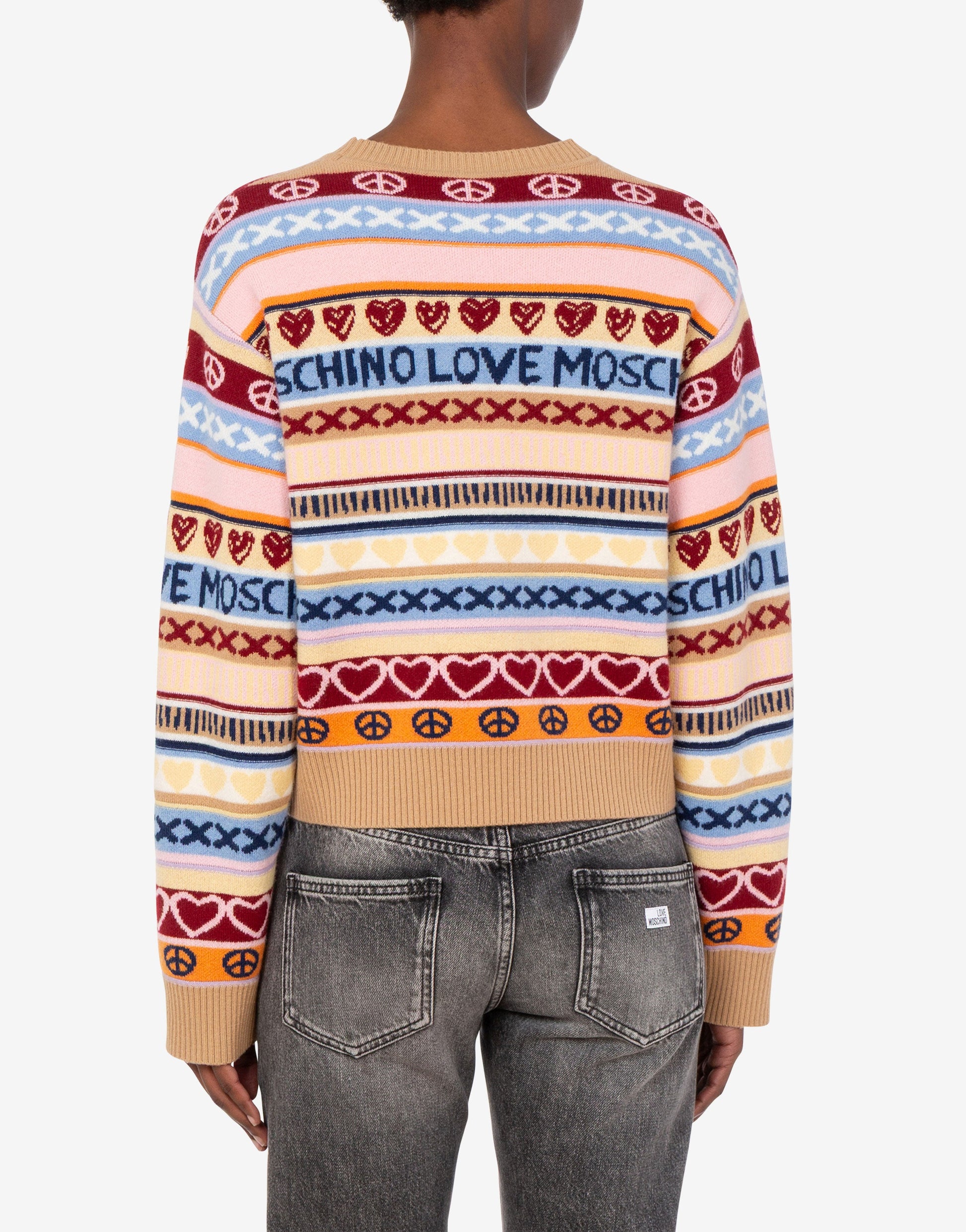 Pullover in lana intarsiato