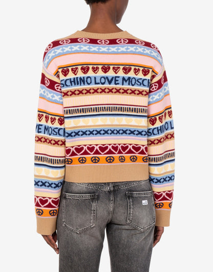 Pullover in lana intarsiato