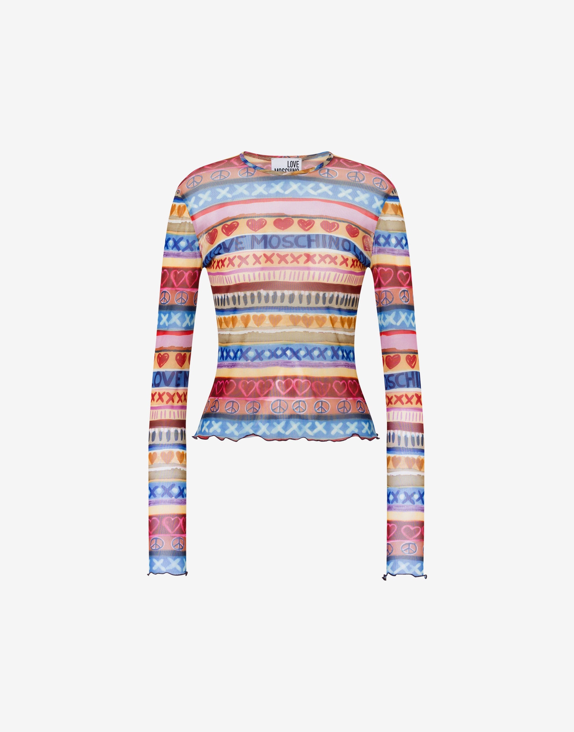 T-shirt in rete stampata