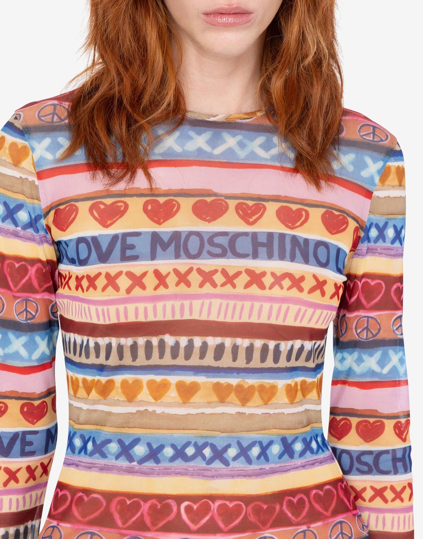 T-shirt in rete stampata