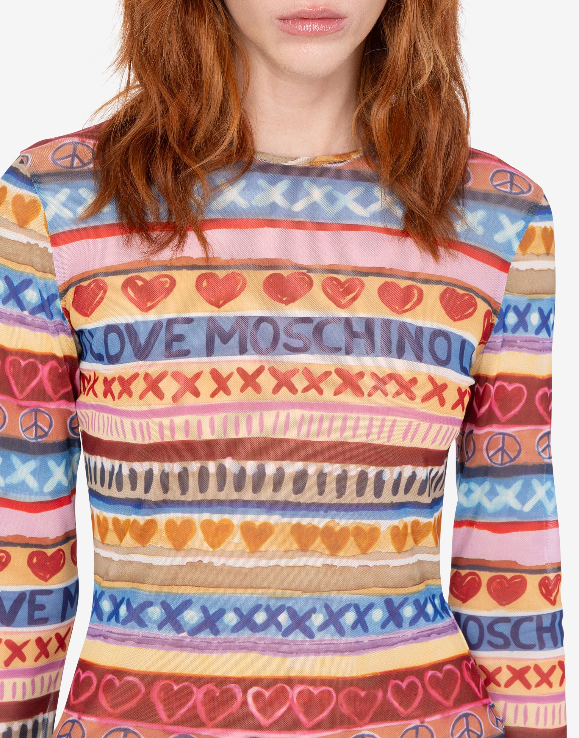 T-shirt in rete stampata