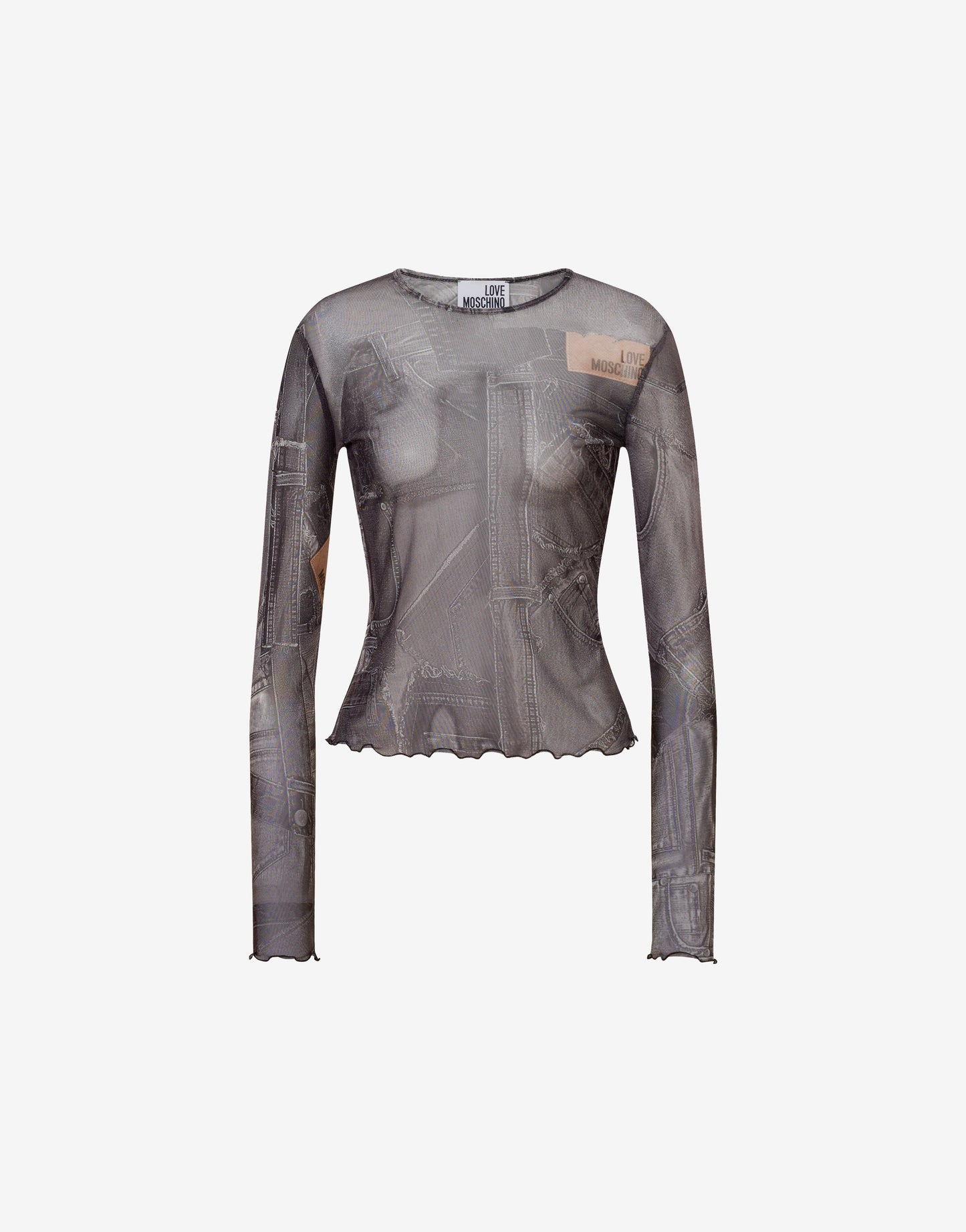T-shirt in rete stampata