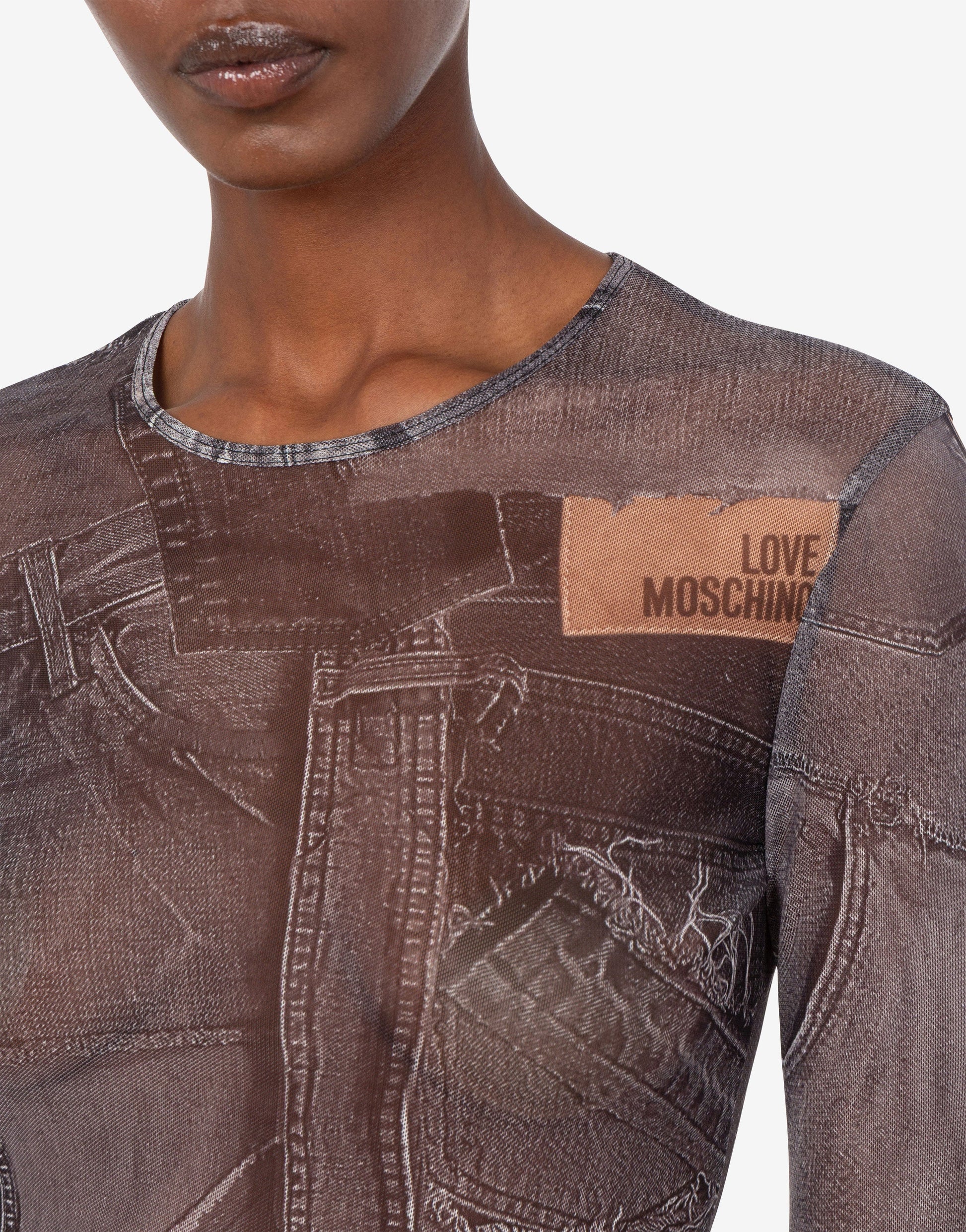 T-shirt in rete stampata