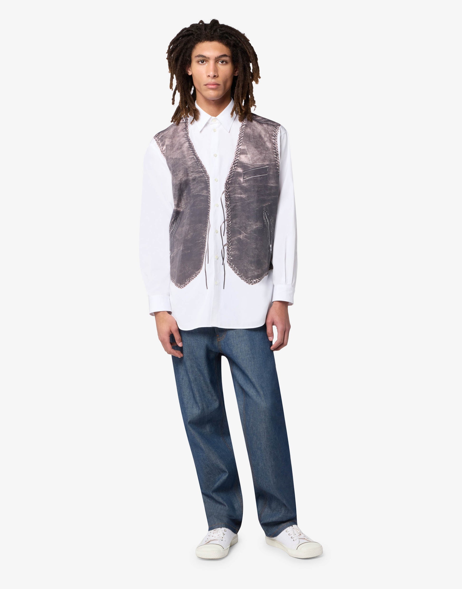 Camicia in popeline di cotone stampata