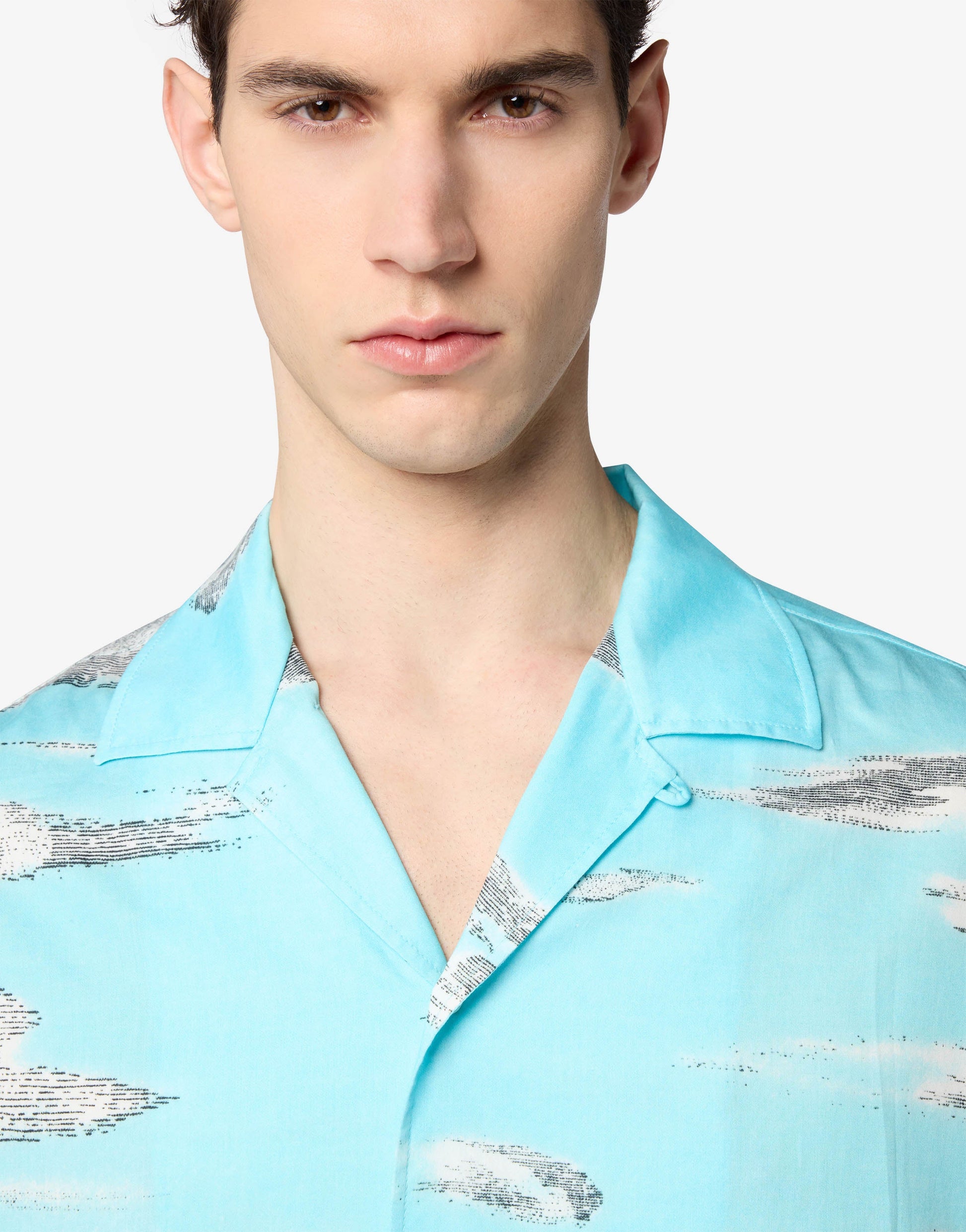 Camicia in popeline di cotone Archive Clouds