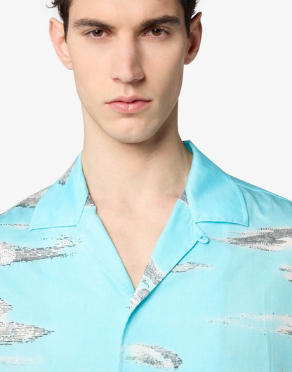 Camicia in popeline di cotone Archive Clouds