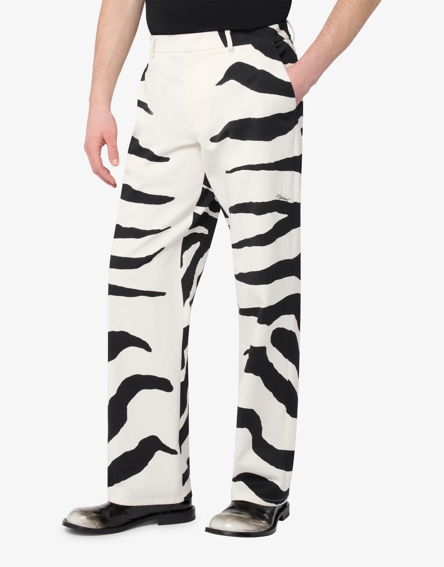 Pantalone in cotone pesante stampato