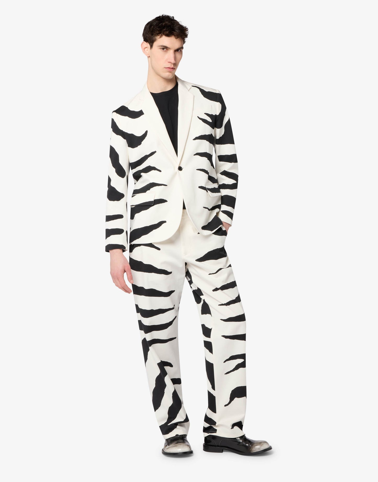 Pantalone in cotone pesante stampato