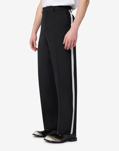 Pantalone in panno di lana stampato