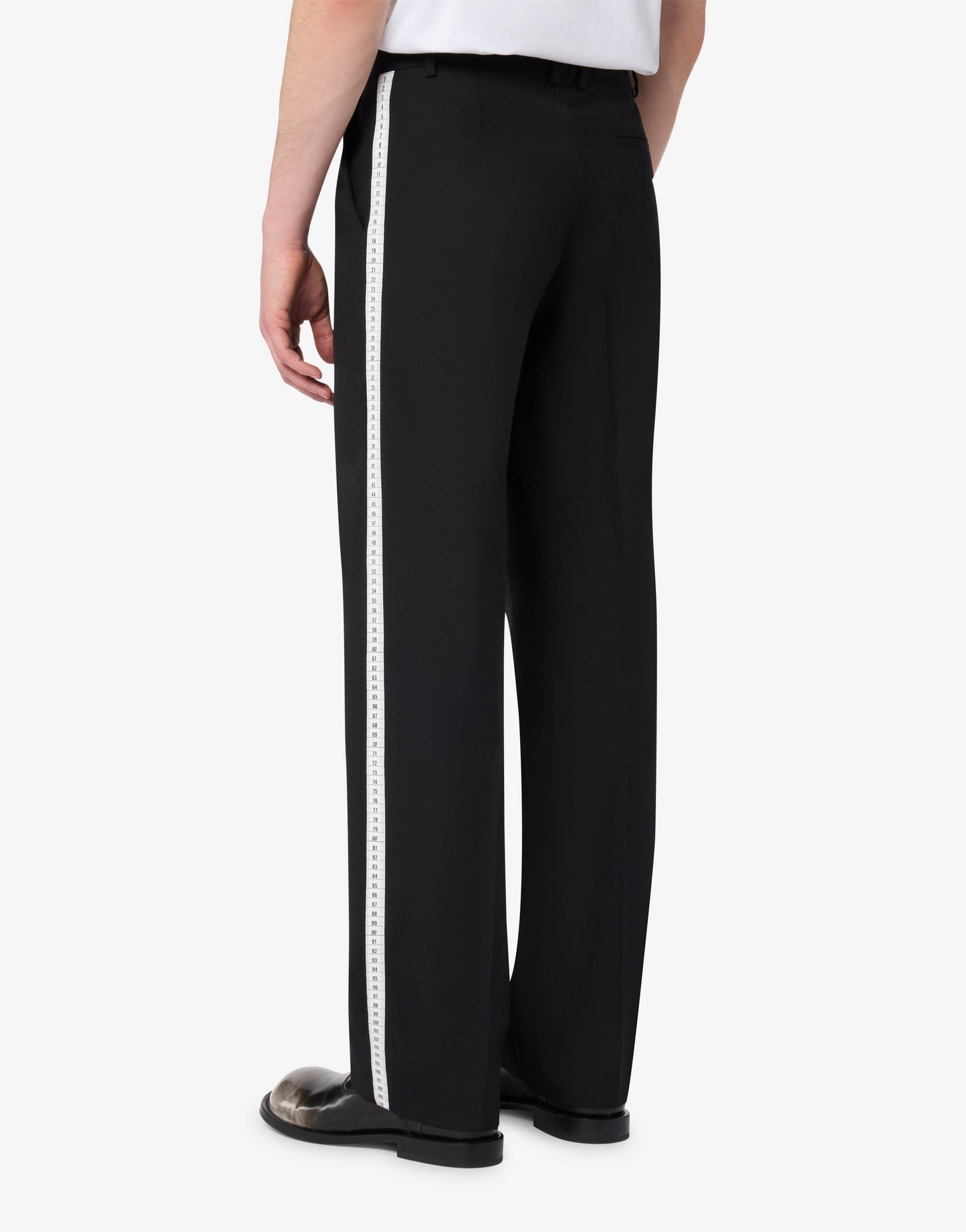 Pantalone in panno di lana stampato
