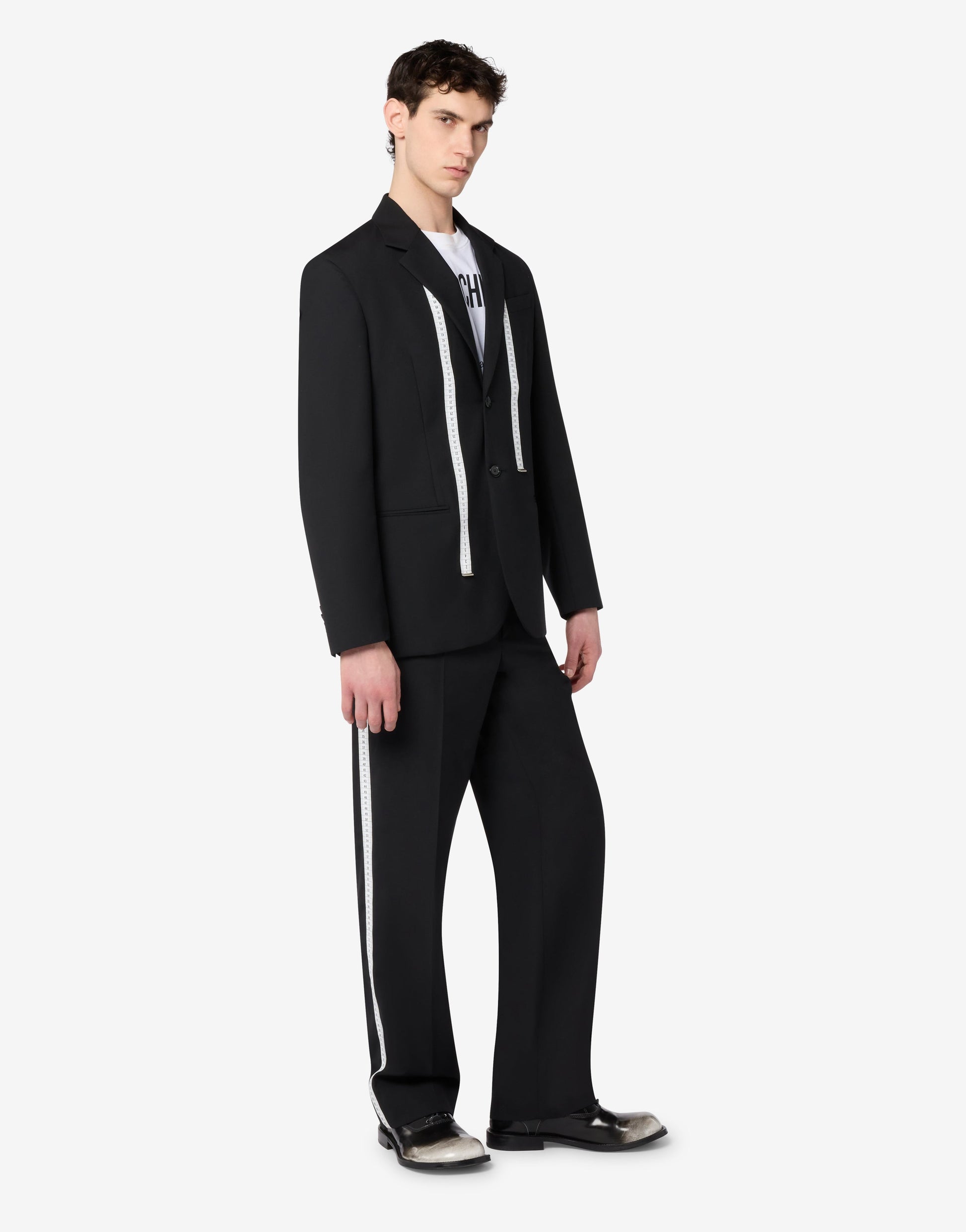 Pantalone in panno di lana stampato