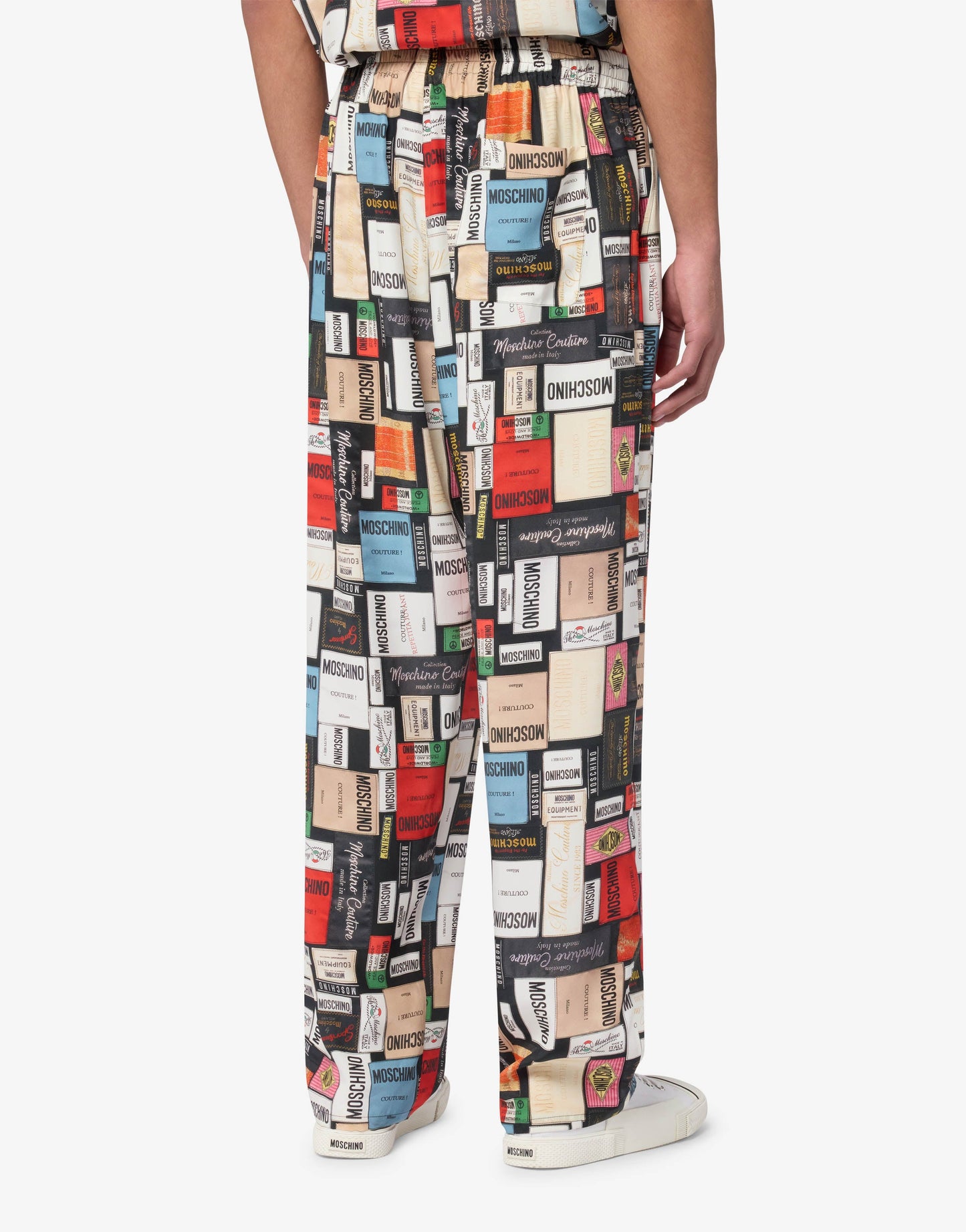 Pantalone in seta stampato