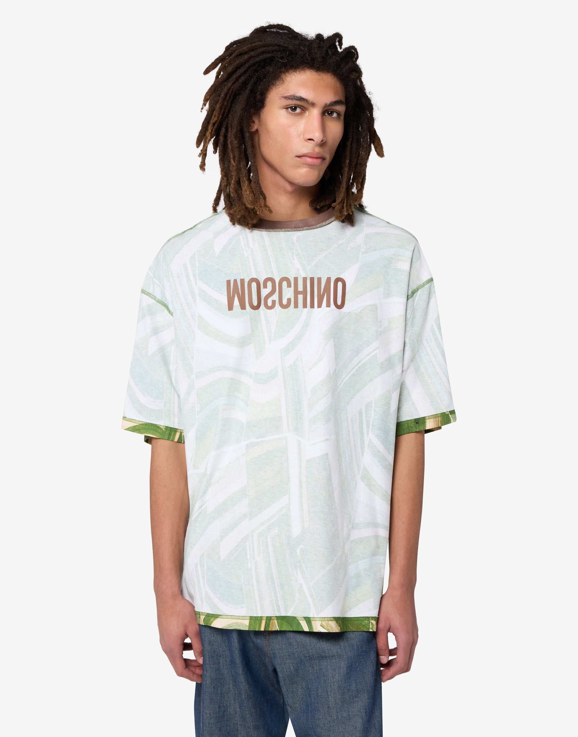 T-shirt in jersey di cotone stampata