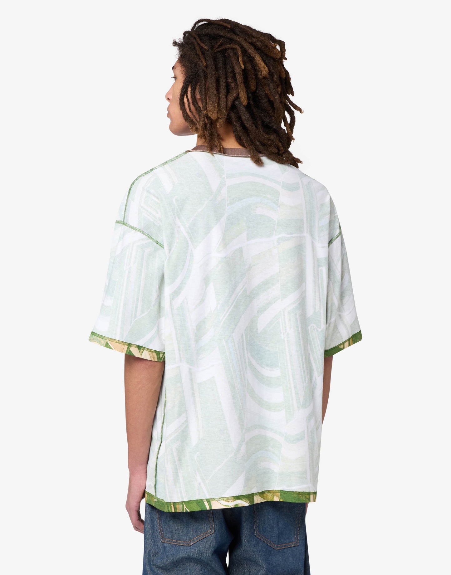 T-shirt in jersey di cotone stampata