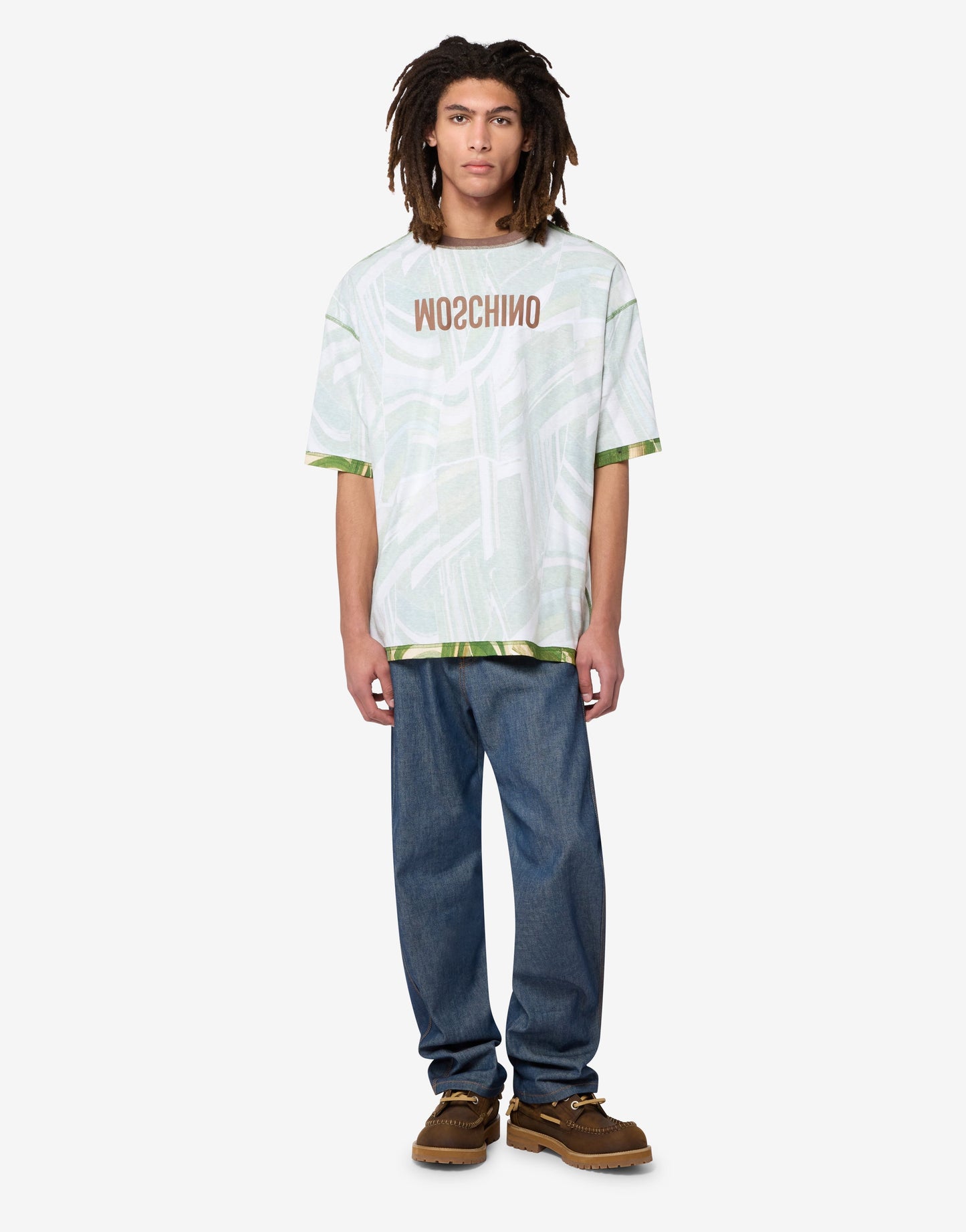 T-shirt in jersey di cotone stampata