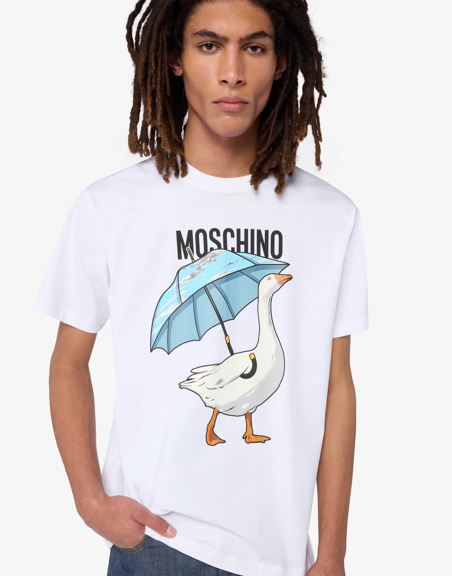T-shirt in jersey di cotone Goose