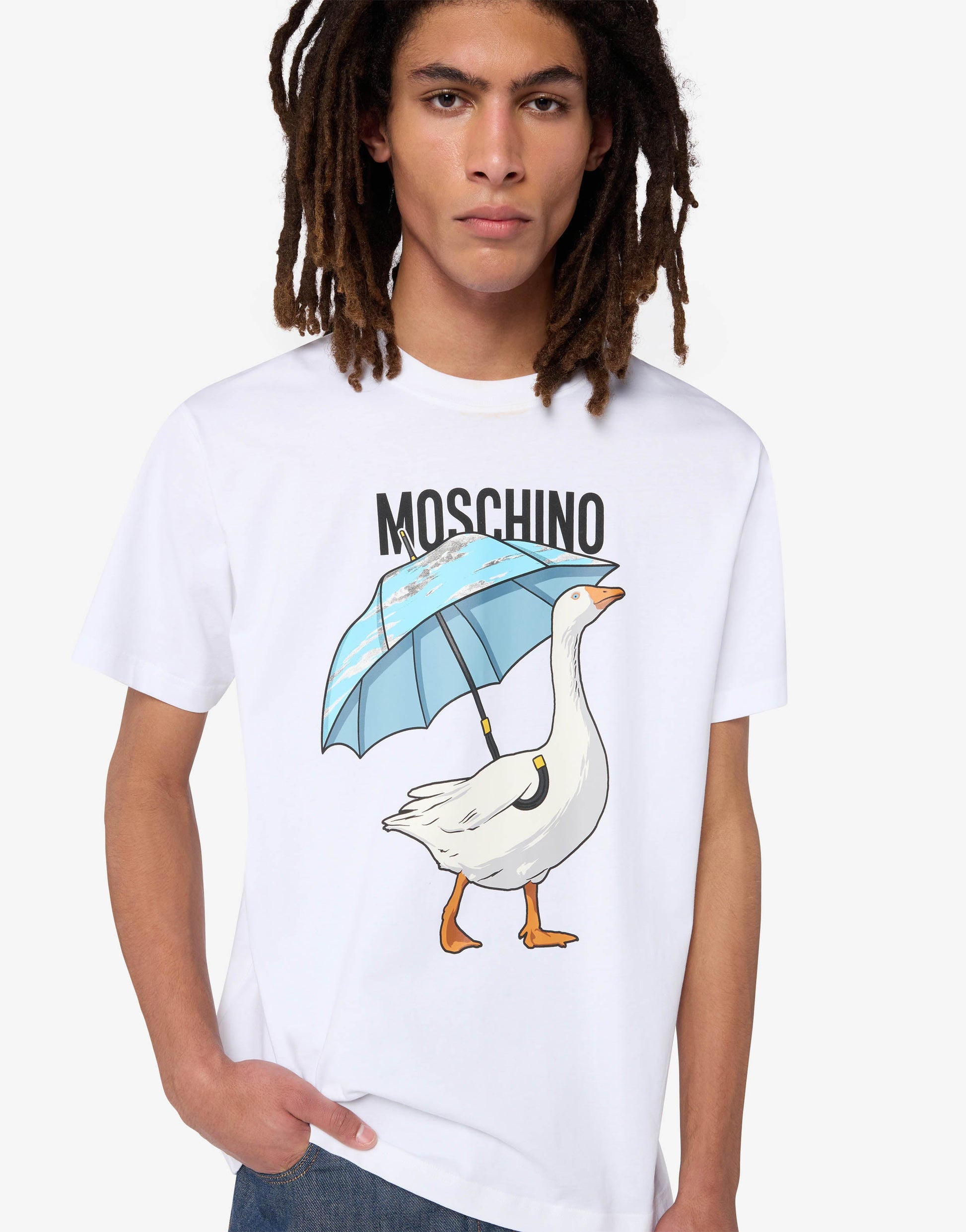 T-shirt in jersey di cotone Goose