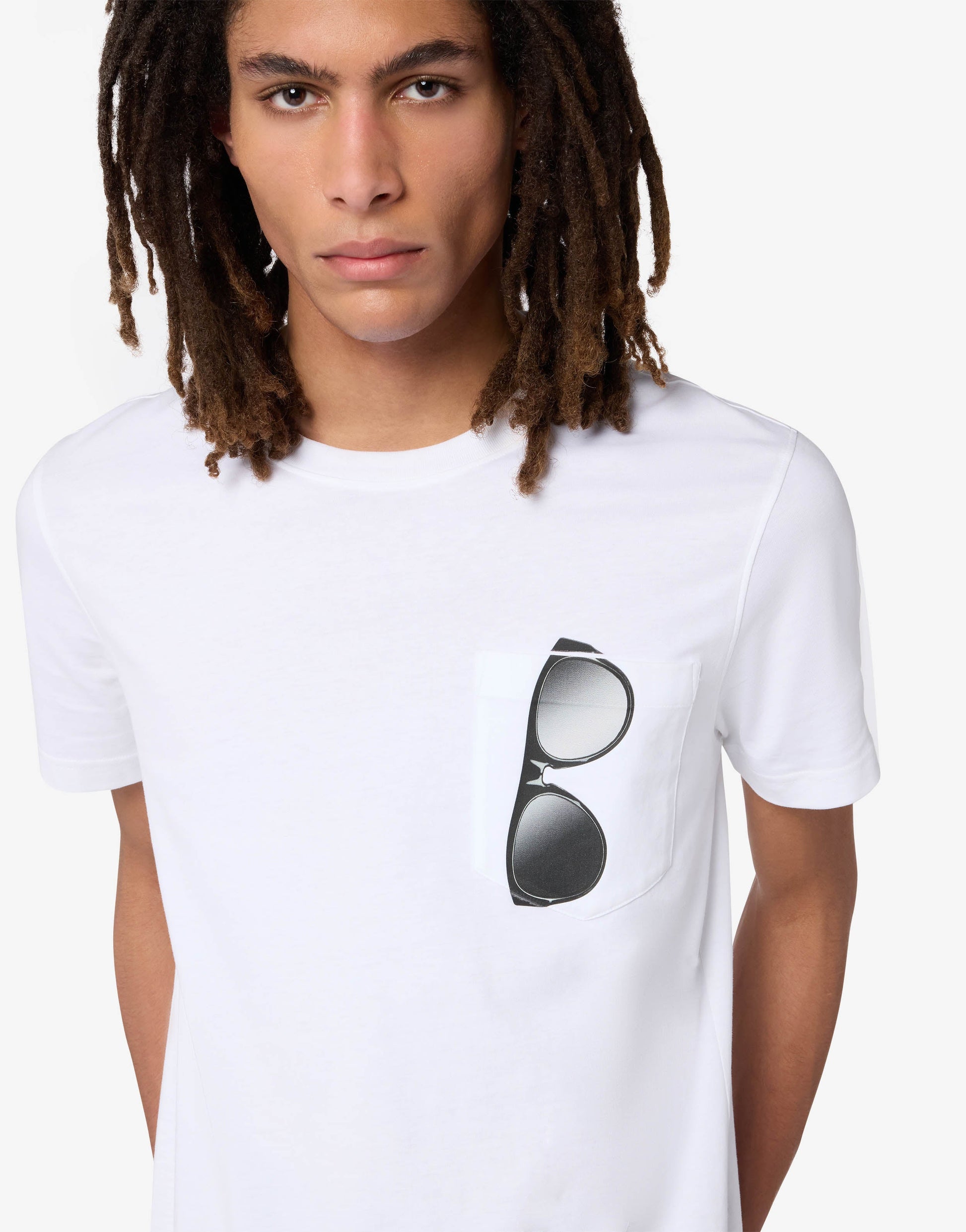 T-shirt in jersey di cotone stampata