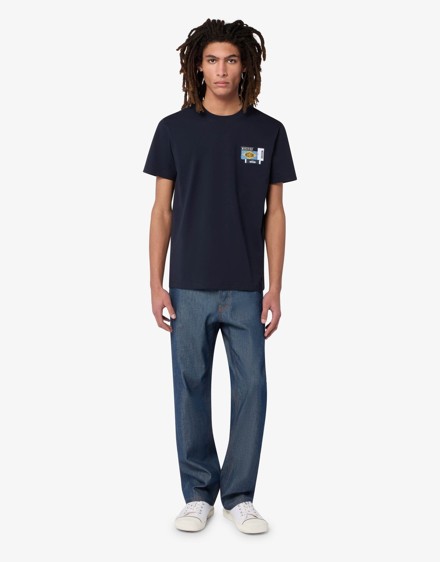 T-shirt in jersey di cotone ricamata