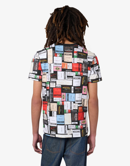 T-shirt in jersey di cotone stampata