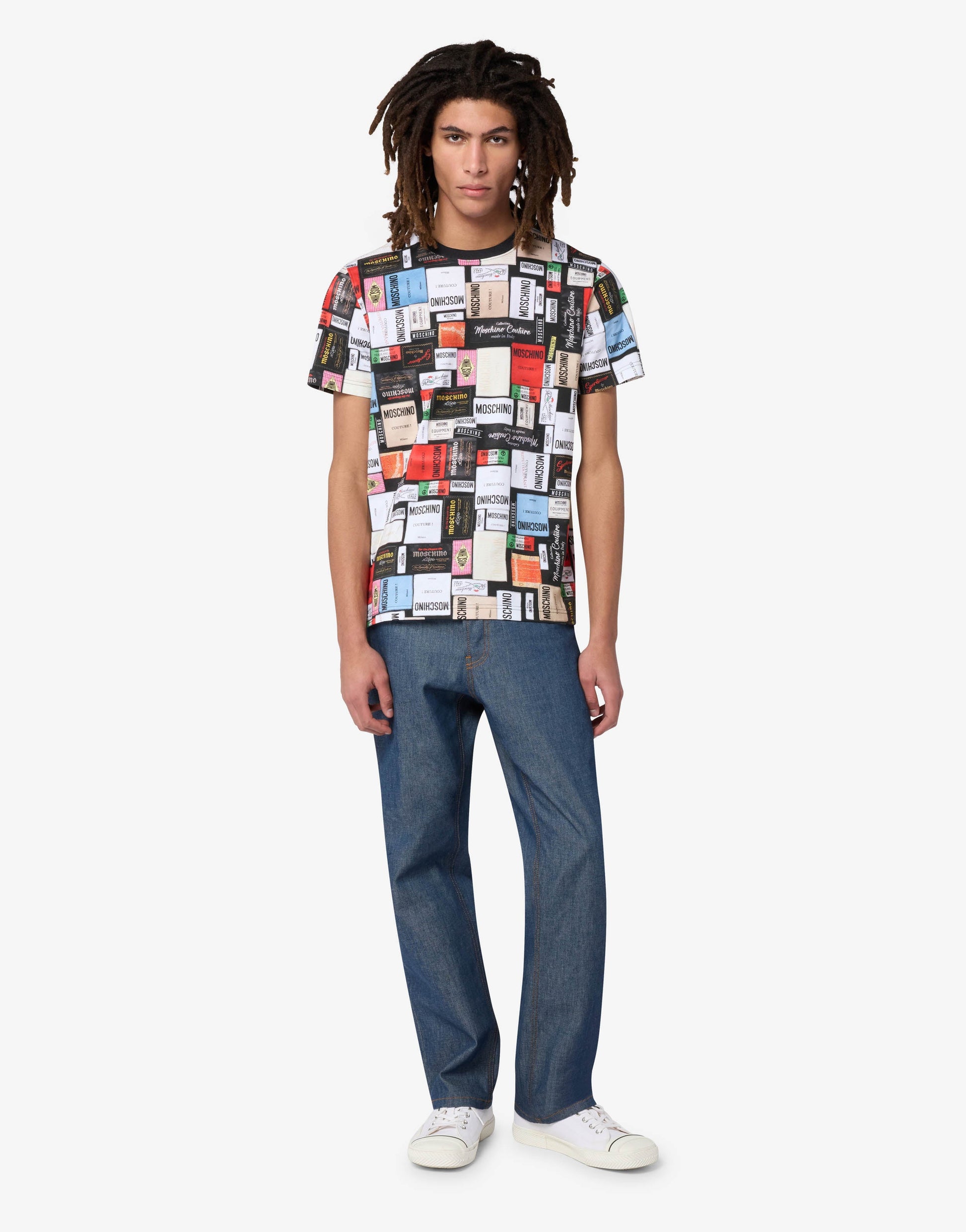 T-shirt in jersey di cotone stampata