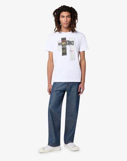 T-shirt in jersey di cotone stampata
