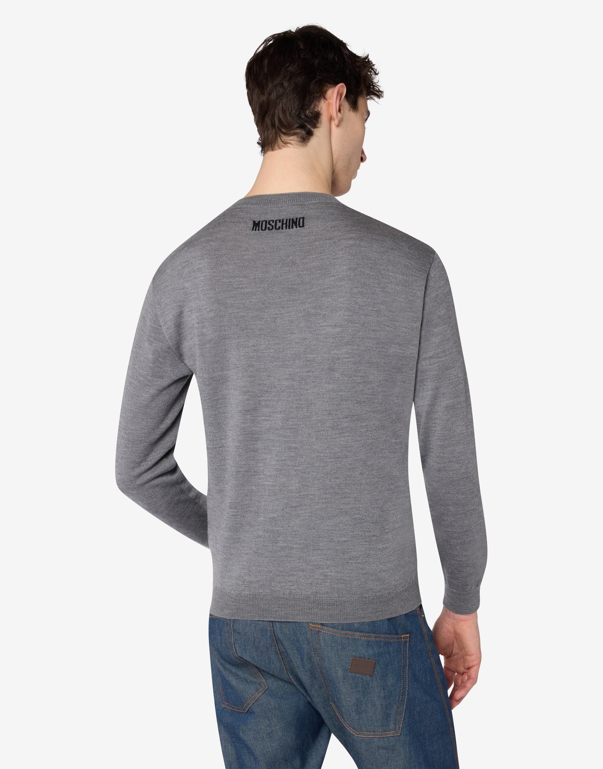 Pullover in lana merino extrafine intarsiato