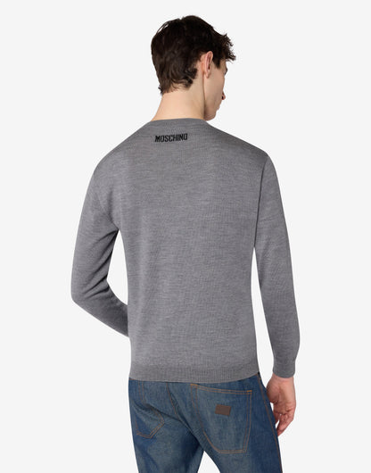 Pullover in lana merino extrafine intarsiato