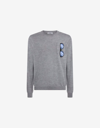 Pullover in lana merino extrafine intarsiato