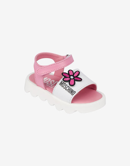 Sandali platform con fiore