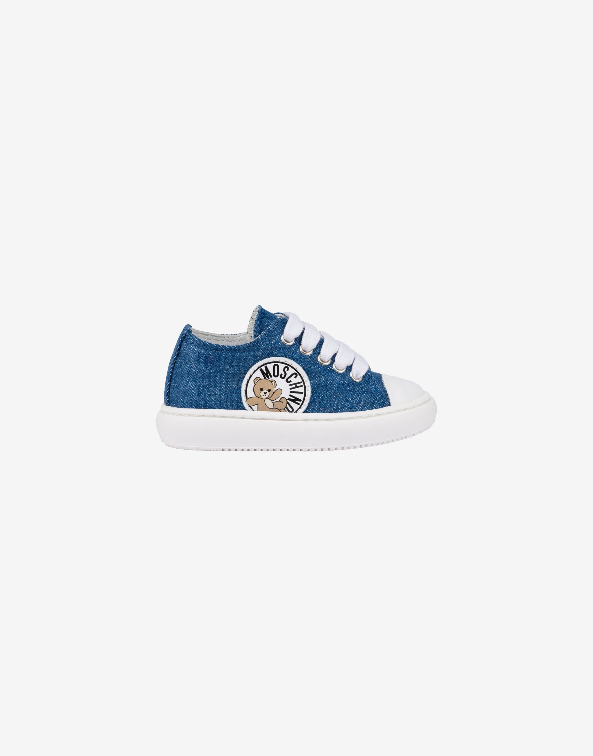 Sneakers in denim Moschino Teddy Bear