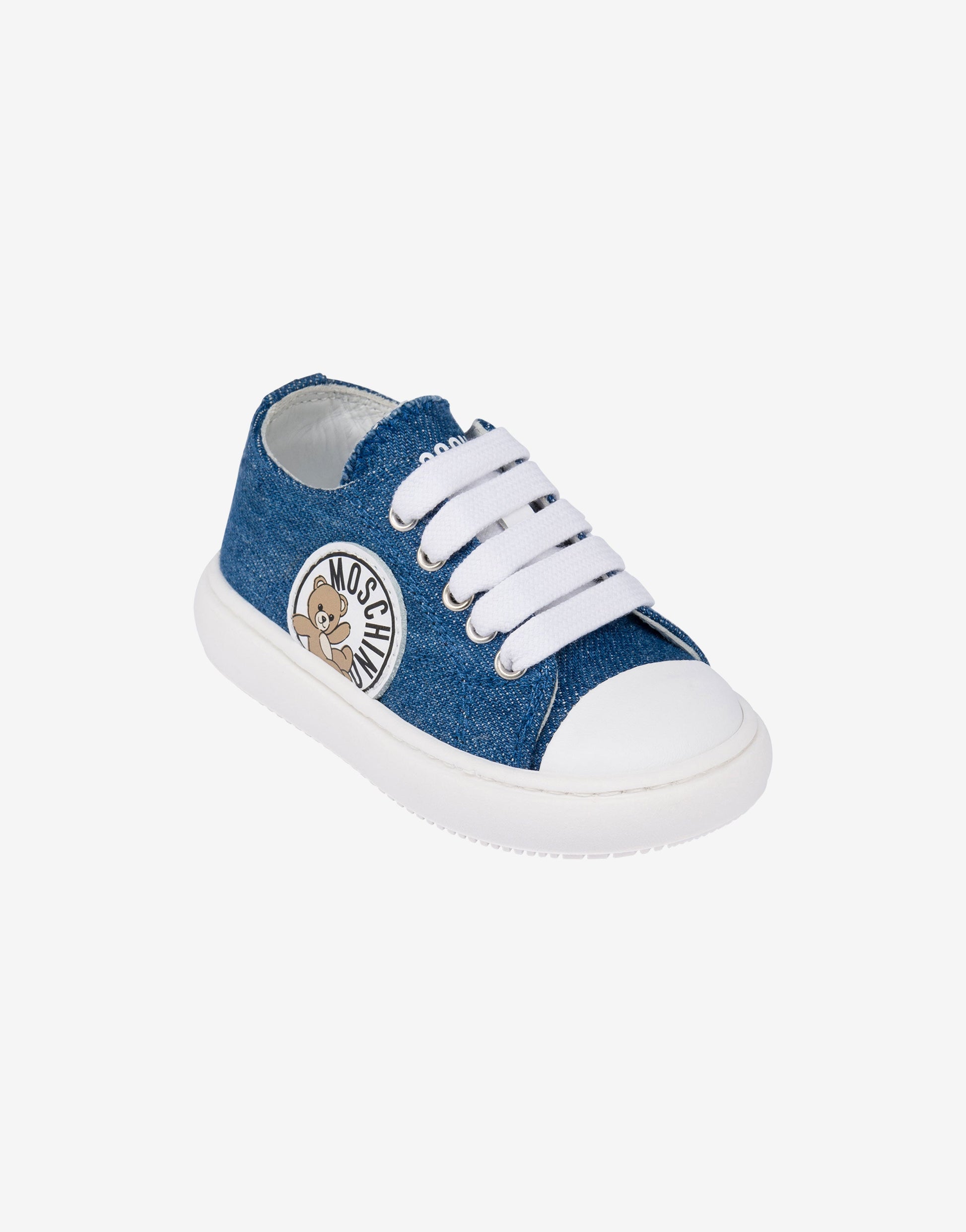 Sneakers in denim Moschino Teddy Bear