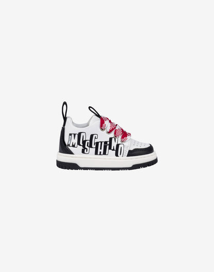 Sneakers in pelle con logo