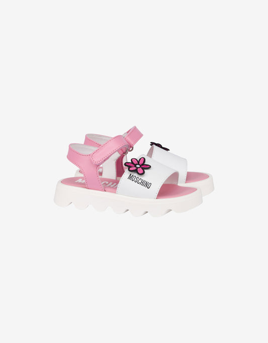 Sandali platform con fiore