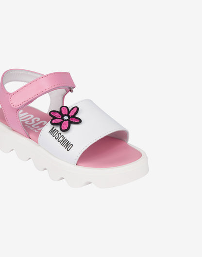 Sandali platform con fiore