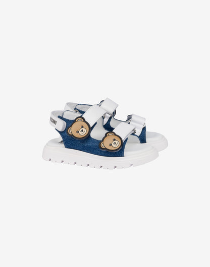 Sandali in denim Moschino Teddy Bear
