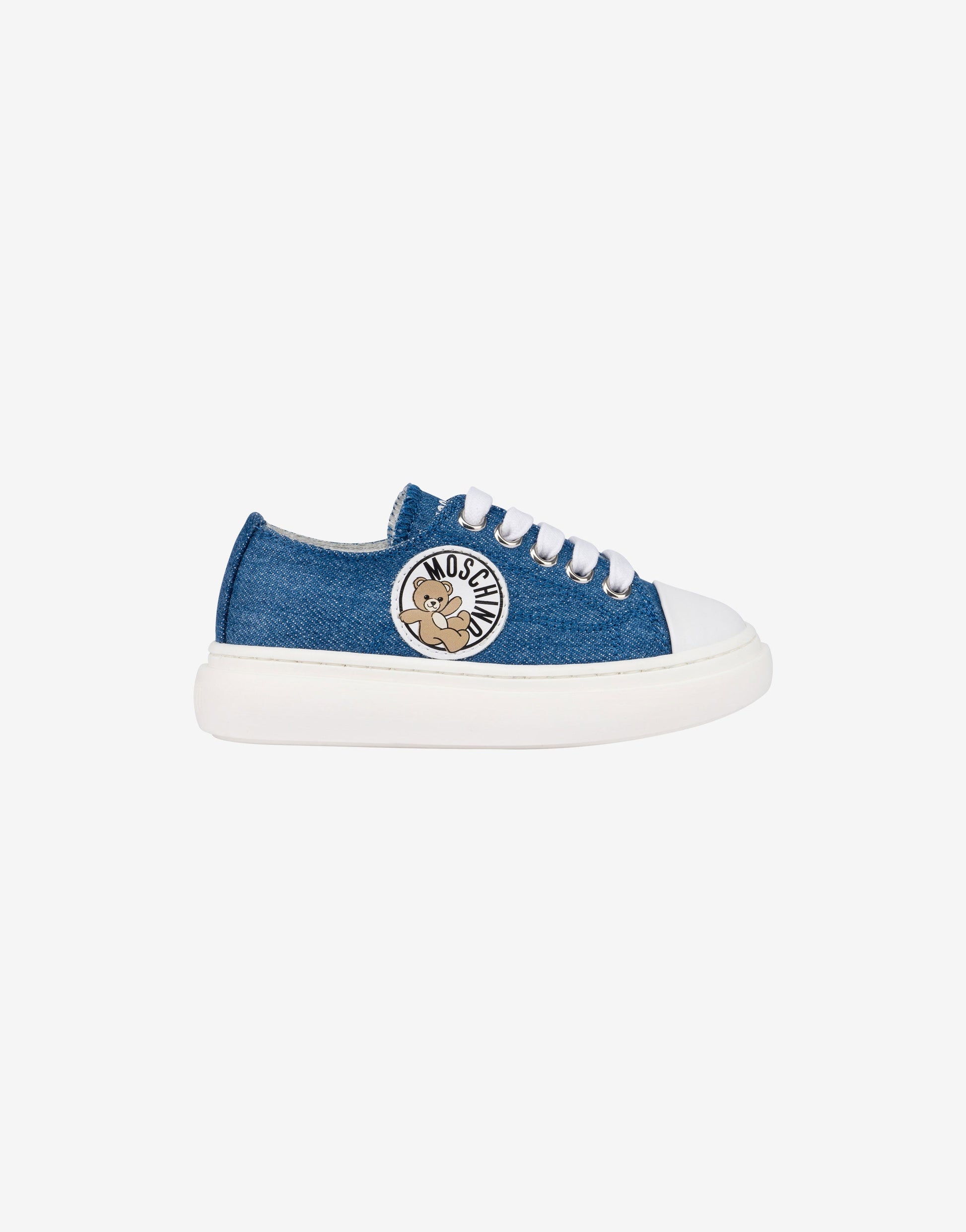 Sneakers in denim Moschino Teddy Bear