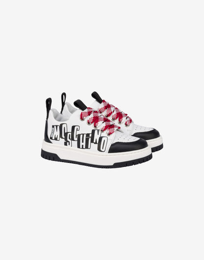 Sneakers in nappa con logo