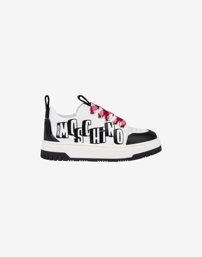 Sneakers in nappa con logo