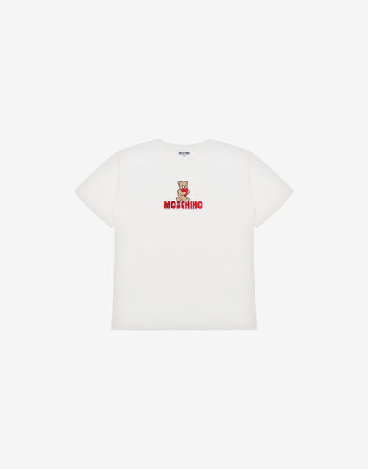 Maxi t-shirt in jersey di cotone Moschino Teddy Bear