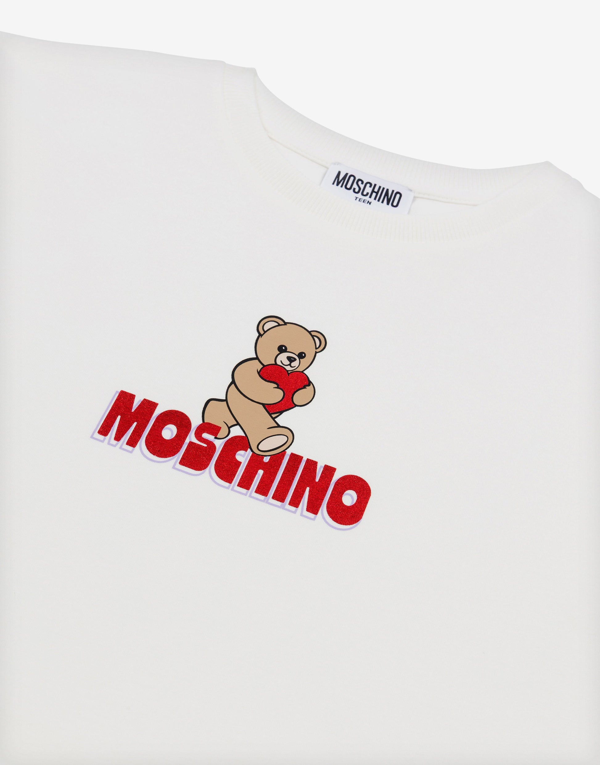 Maxi t-shirt in jersey di cotone Moschino Teddy Bear