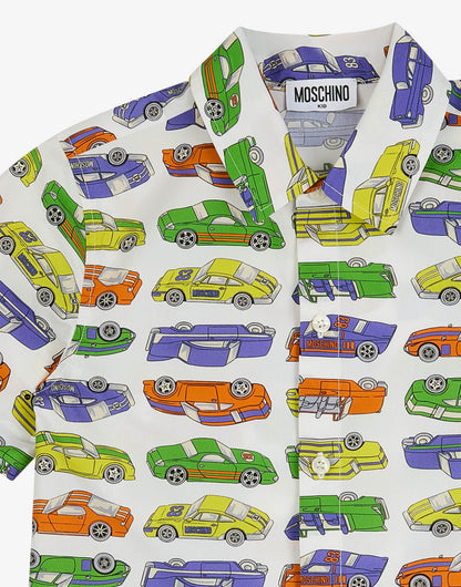 Camicia in popeline di cotone stampata